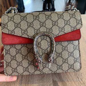 Gucci Dionysus Supreme mini bag Ebony Red